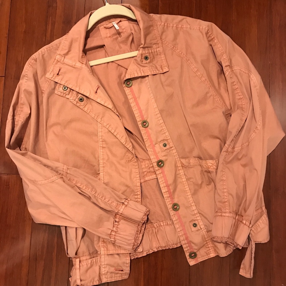 NWOT Free People Dusty Pink Parachute Jacket